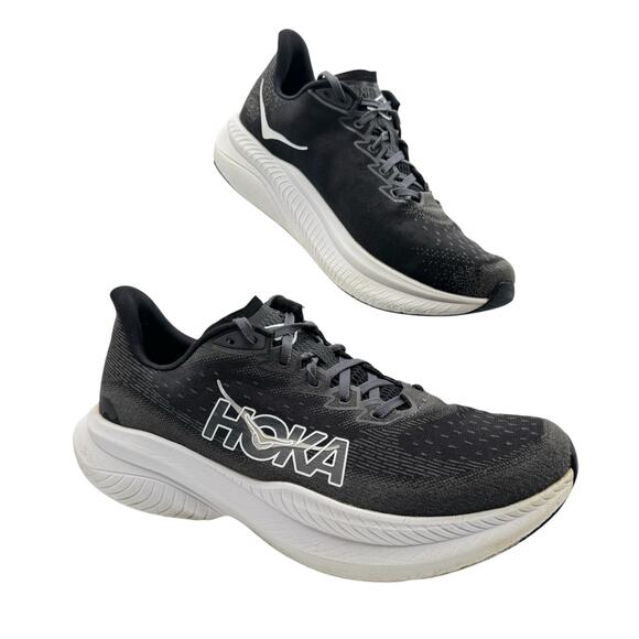 Hoka One One Mach 6 Black White Road Running Sneakers Men’s Size 11